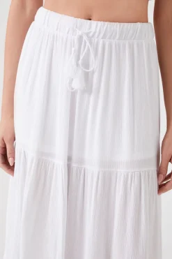 Tiered Tassel Maxi Skirt