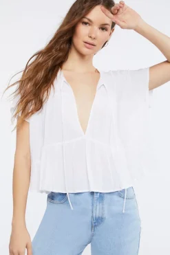 Tiered Tie-Neck Top