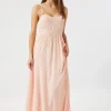 Tie-Strap Gauze Maxi Dress