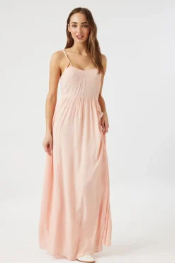 Tie-Strap Gauze Maxi Dress