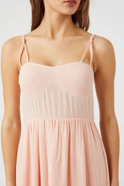 Tie-Strap Gauze Maxi Dress