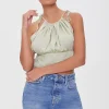 Tie-Strap Smocked Cami
