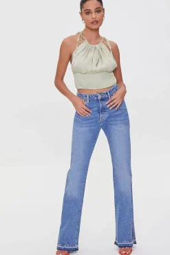 Tie-Strap Smocked Cami