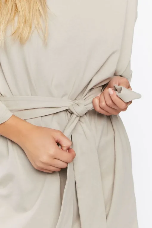 Tie-Waist Mini T-Shirt Dress