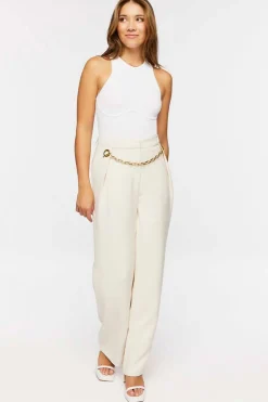 Toggle Chain High-Rise Trousers