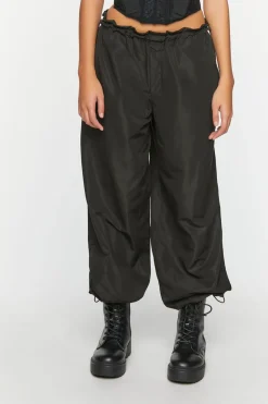 Toggle Low-Rise Parachute Pants