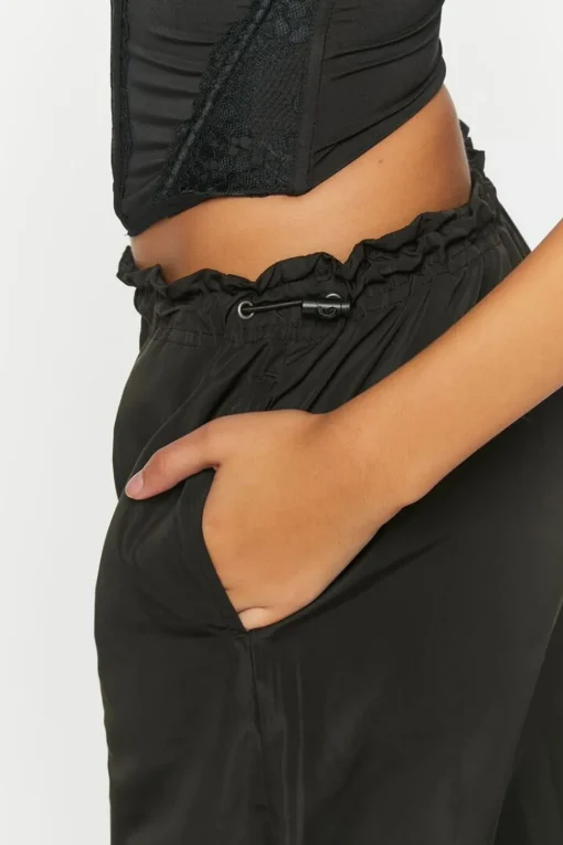 Toggle Low-Rise Parachute Pants