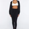 Topstitched Split-Hem Leggings