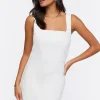 Topstitched Twill Mini Dress