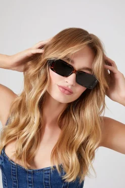 Tortoiseshell Rectangular Sunglasses