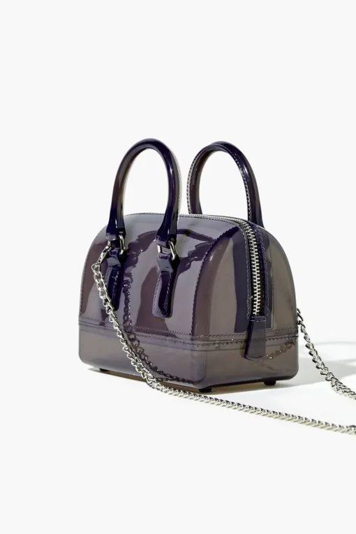 Transparent Mini Crossbody Bowler Bag