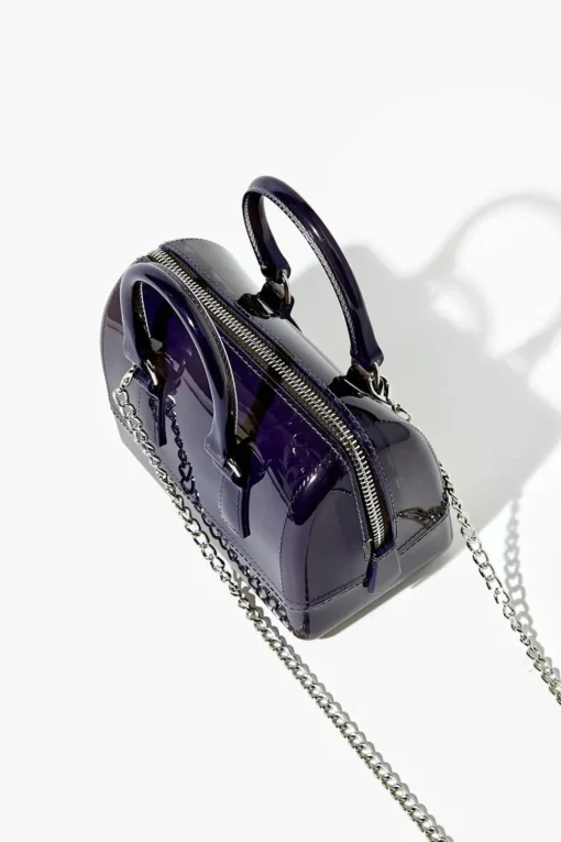 Transparent Mini Crossbody Bowler Bag