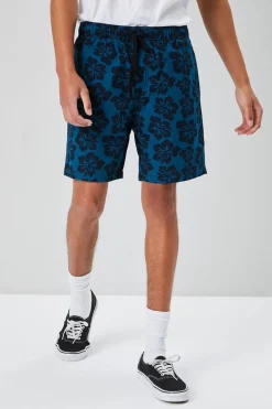 Tropical Floral Drawstring Shorts
