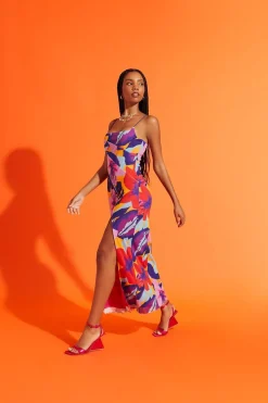 Tropical Floral Maxi Dress