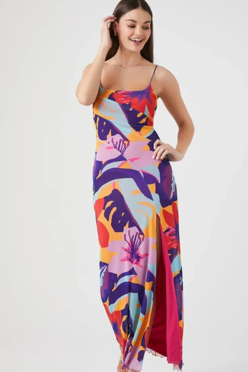 Tropical Floral Maxi Dress