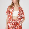 Tropical Print Drawstring Shorts