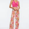 Tropical Print Palazzo Pants