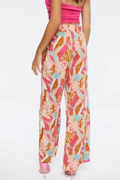 Tropical Print Palazzo Pants