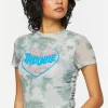 Trouble Tie-Dye Mesh Graphic Tee