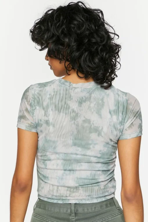Trouble Tie-Dye Mesh Graphic Tee