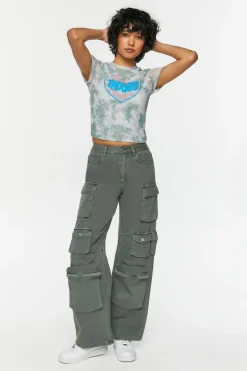 Trouble Tie-Dye Mesh Graphic Tee