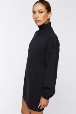 Turtleneck Mini Sweater Dress