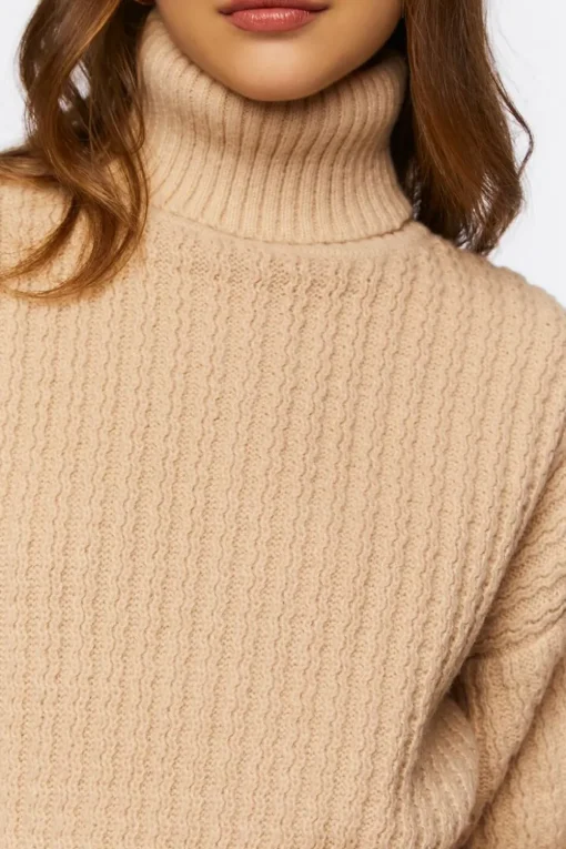 Turtleneck Mini Sweater Dress
