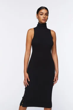 Turtleneck Sweater Midi Dress