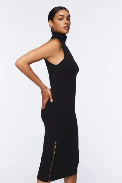 Turtleneck Sweater Midi Dress