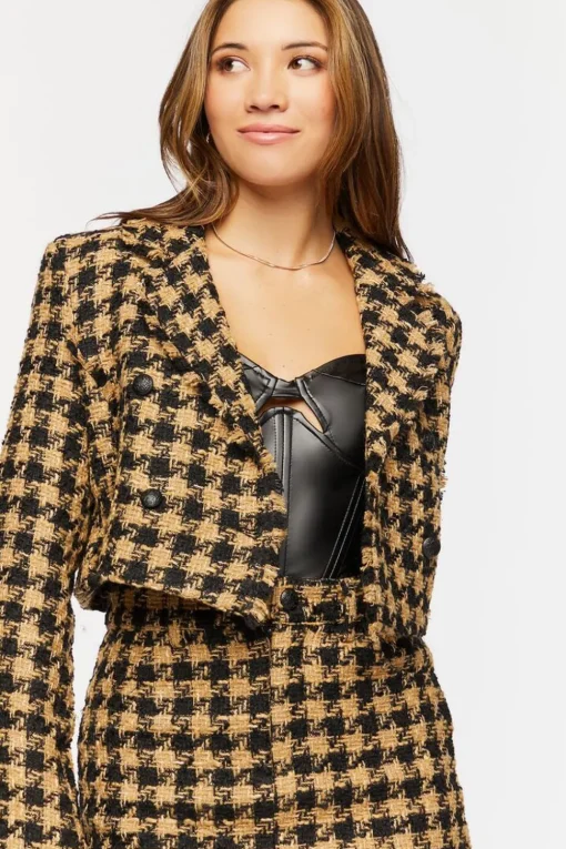 Tweed Houndstooth Blazer