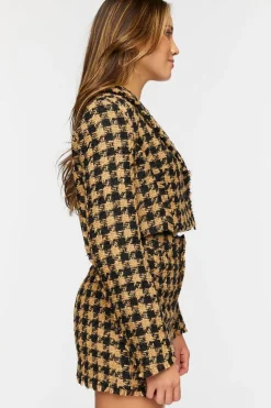 Tweed Houndstooth Blazer