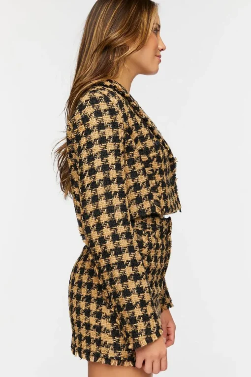 Tweed Houndstooth Blazer