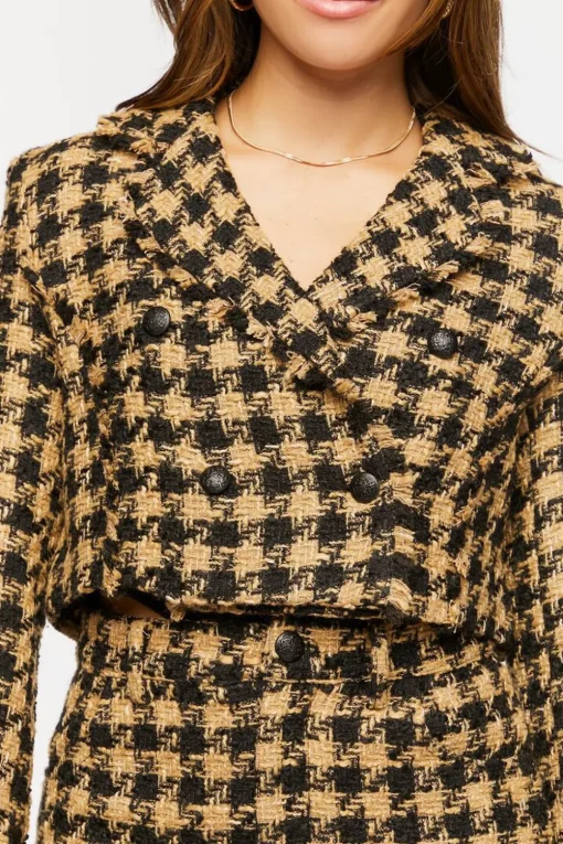 Tweed Houndstooth Blazer