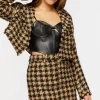 Tweed Houndstooth Mini Skirt