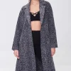 Tweed Longline Wrap Coat