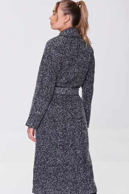 Tweed Longline Wrap Coat