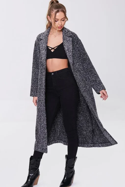 Tweed Longline Wrap Coat