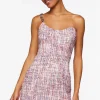 Tweed One-Shoulder Mini Dress