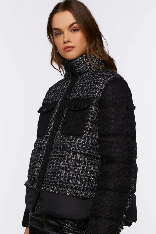 Tweed Puffer Jacket