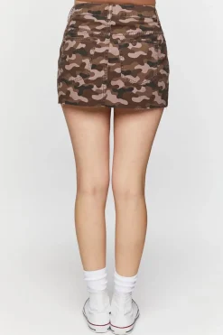 Twill Camo Mini Skirt
