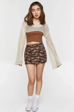 Twill Camo Mini Skirt
