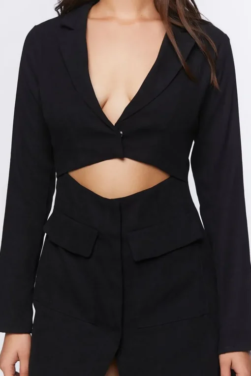 Twill Cutout Blazer Mini Dress