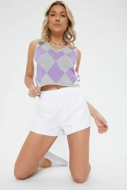 Twill High-Rise Cuffed Shorts