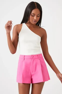 Twill High-Rise Trouser Shorts