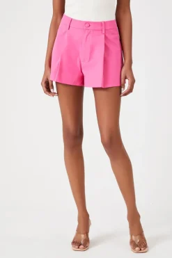 Twill High-Rise Trouser Shorts