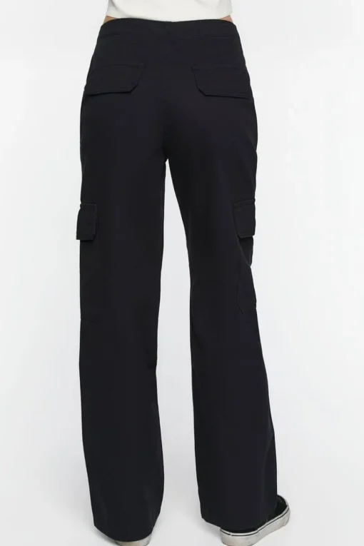 Twill Mid-Rise Cargo Pants