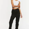 Twill Mid-Rise Joggers