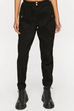 Twill Mid-Rise Joggers