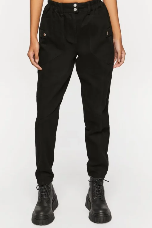 Twill Mid-Rise Joggers