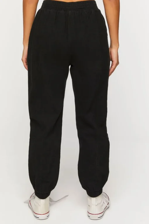 Twill Mid-Rise Joggers